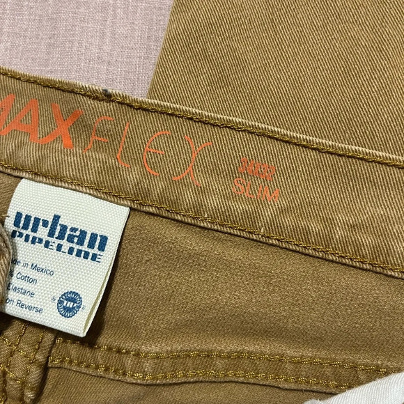 Men’s straight leg Urban Pipeline 34x32 khaki denim excellent fit and wear - Picture 5 of 10